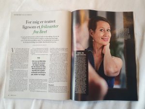 Interview med Sarah Boberg i ugebladet SØNDAG 17. okt 2022