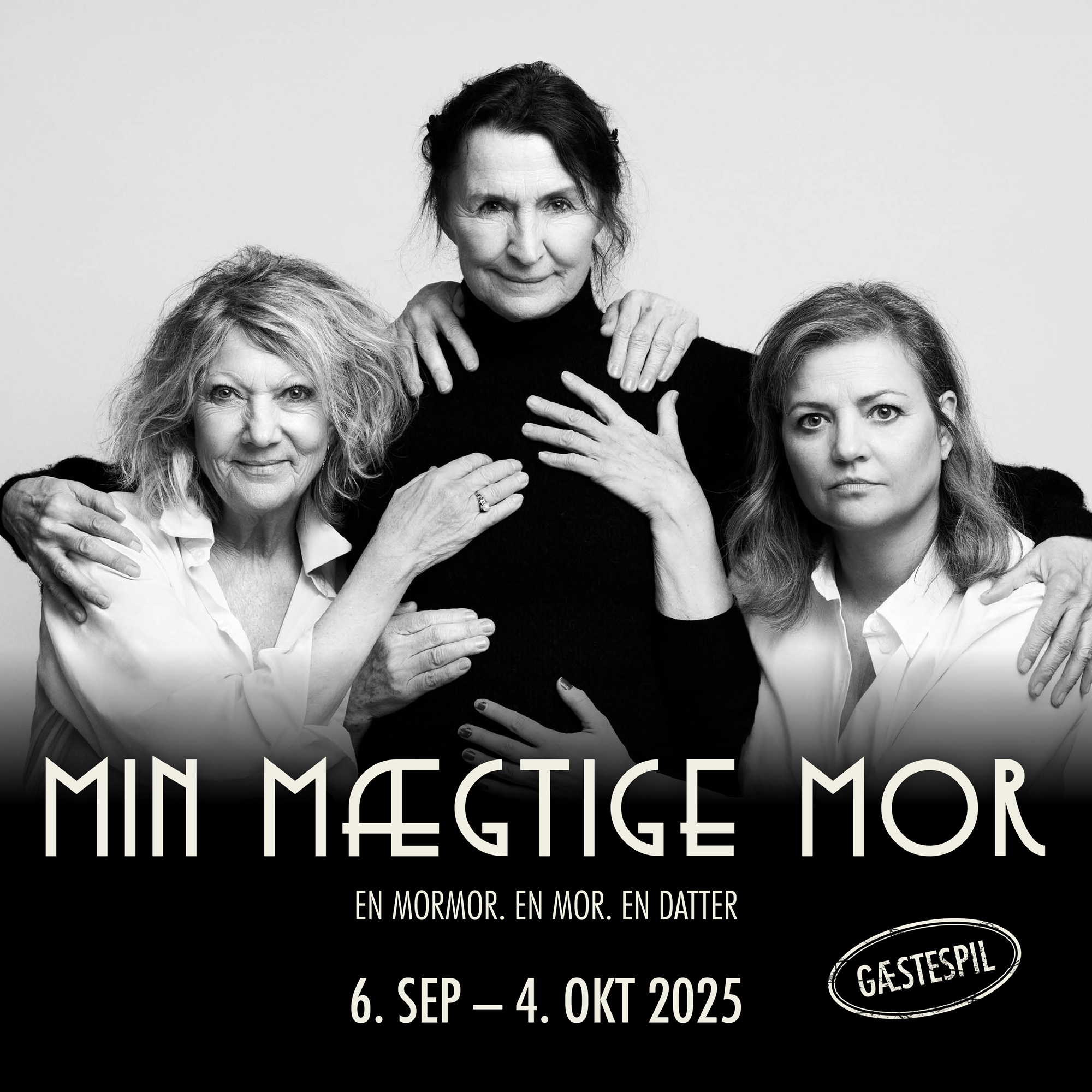 MIN MÆGTIGE MOR. Header til program. Foto: Robin Skjoldborg. Grafik design: Mike Tylak.