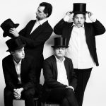 MENS VI VENTER PÅ GODOT 2027. Lue Støvelbæk, Mads Wille, Steen Stig Lommer, Nicolas Bro. Foto: Robin Skjoldborg.